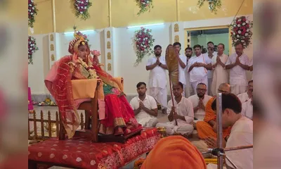 on ashtami  worship of minor girl as mother goddess takes centre stage in tripura 