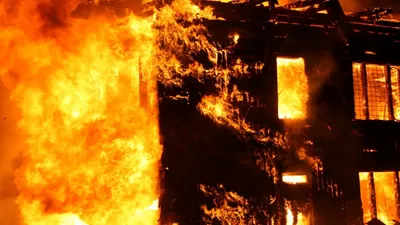 assam  massive fire guts business establishments in guwahati