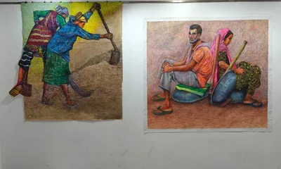 assam  ‘landscaping subjectivity’ art exhibition opens in guwahati featuring 44 young artists