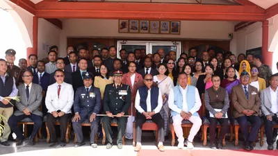 manipur  cm yumnam khemchand visits sainik school imphal  pledges action on infrastructure issues