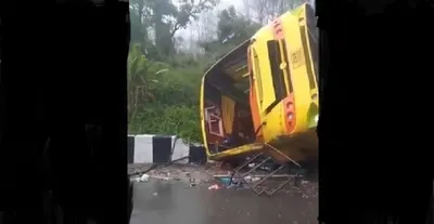 tripura  bus overturns in assam  one dead and several injured