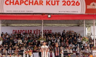 mizoram  aizawl celebrates chapchar kut 2026 with cultural extravaganza