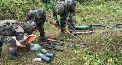 manipur violence  huge cache of weapons  amp  war like stores recovered in churachandpur