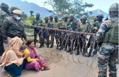 manipur  missing meitei man s wife stages solo protest