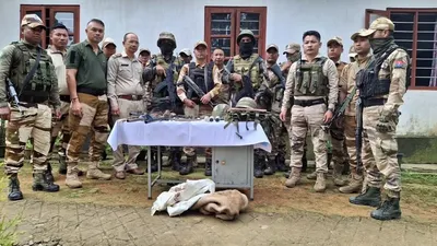 manipur  large cache of weapons recovered on the eve of independence day