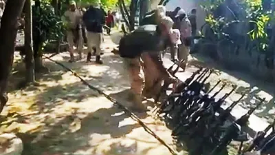 manipur police commandos stage arms down strike after attack on senior officer