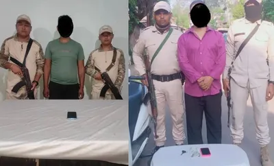 manipur police arrest two pla cadres for extortion in imphal