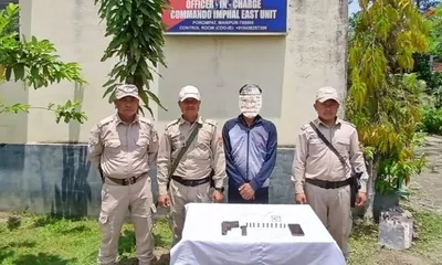 manipur police arrest alleged armed smuggler in imphal west