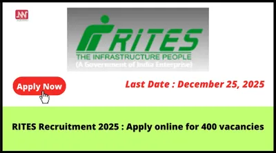 rites recruitment 2025   apply online for 400 vacancies