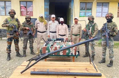 manipur   security forces recovers huge cache of weapons