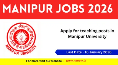 manipur jobs 2026   apply for teaching posts in manipur university