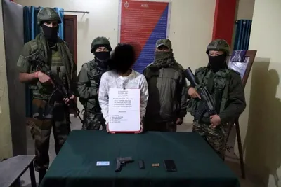 arunachal  nscn  k  niki sumi  cadre held with arms in tirap