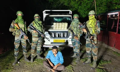 tripura  assam rifles  dri seize yaba tablets worth rs 16 crore  one arrested
