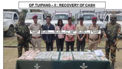 mizoram  two myanmar nationals among four held with unaccounted cash