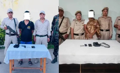 manipur  two arrested in imphal west for alleged extortion linked to banned groups