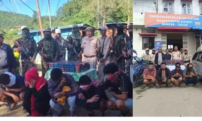 manipur police arrest 10 drug traffickers  seize rs 10 crore brown sugar