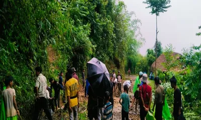 villagers repair pmgsy road in arunachal s longding citing years of neglect