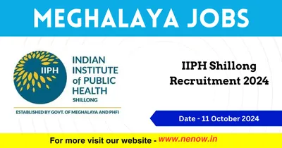 meghalaya jobs   iiph shillong recruitment 2024