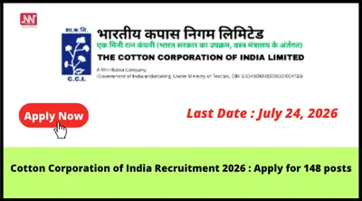 cotton corporation of india recruitment 2026   apply for 148 posts