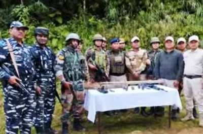 a cache of arms  ammo  and explosives recovered in manipur