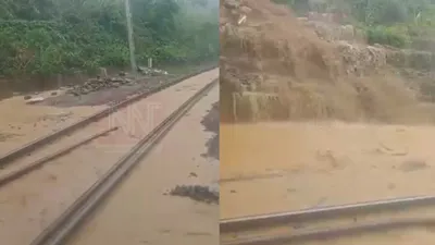 assam  multiple landslides in dima hasao  lumding silchar railway line impacted 