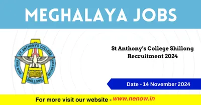 meghalaya jobs   st anthony s college shillong recruitment 2024