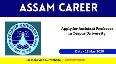 assam career   apply for assistant professor in tezpur university
