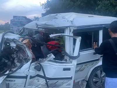 manipur  husband wife duo killed as truck from assam hits bolero in kangpokpi