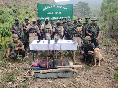 huge cache of arms  ammunition and explosives seized in manipur myanmar border