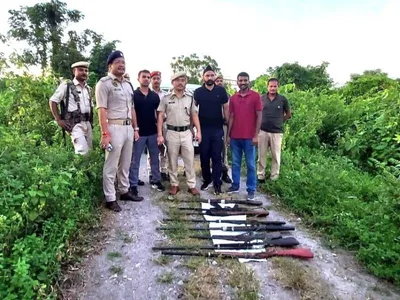 assam  police military joint operation leads to recovery of weapons in kokrajhar  