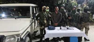 manipur  kcp t cadre arrested in thoubal