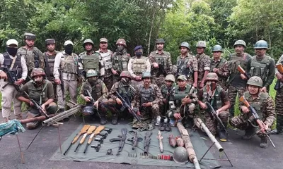 manipur  militants’ camp busted in churachandpur  huge cache of weapons recovered