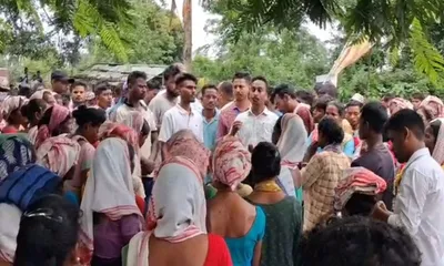 assam  protests erupt at namtola tea estate after worker s death