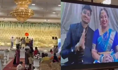 karnataka couple attends wedding reception via video call after indigo flight cancellations