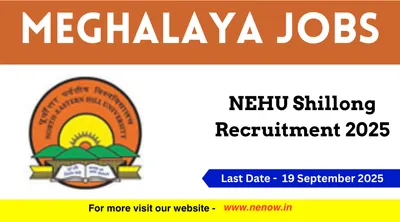 meghalaya jobs   nehu shillong recruitment 2025