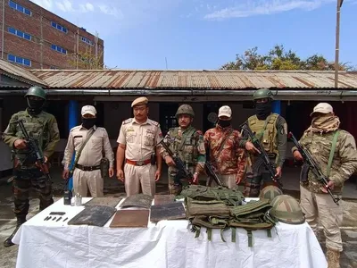 manipur police s raid yields seizure of cache of arms and bulletproof vests in thoubal