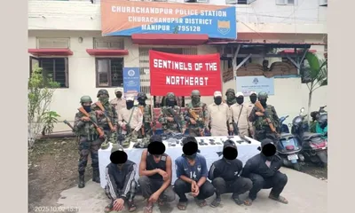 five unka cadres held with arms  opium near manipur myanmar border