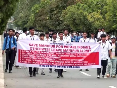 manipur guv leaves for guwahati after student protest