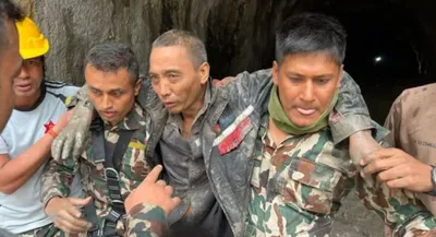 nepal floods  chinese man rescued after being trapped in hydropower tunnel for 10 days