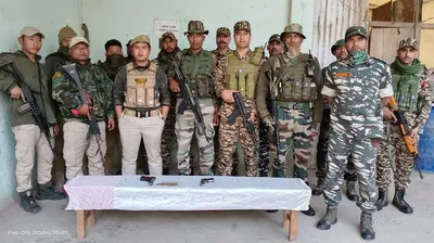 manipur  security forces recover weapons in kangpokpi district
