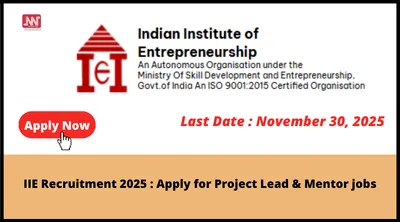 iie recruitment 2025   apply for project lead  amp  mentor jobs