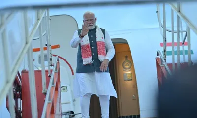 pm modi s assam visit  hindu nationalist symbols notably absent amid focus on development