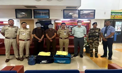 manipur  two held at imphal airport with heroin worth rs 4 8 crore