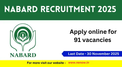 nabard recruitment 2025   apply online for 91 vacancies
