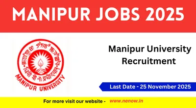 manipur jobs 2025   manipur university recruitment