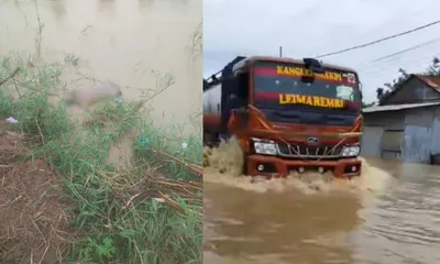 manipur  rivers in spate due to incessant rainfall  one dead in mayang imphal