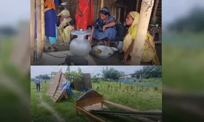 assam  27 families evicted as bongaigaon reclaims encroached temple land