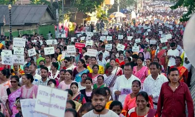 assam  bjp holds rally for zubeen garg in dibrugarh