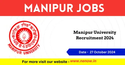 manipur jobs   manipur university recruitment 2024