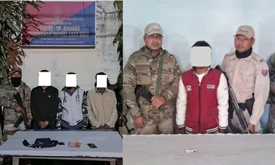 four kcp pwg cadres held in manipur over recruitment  extortion activities